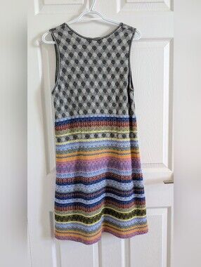 Aldo Martins Spain Textured Knit Sleeveless Dress Multi-Color Quiet Luxury - 10